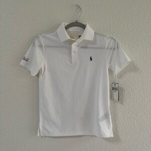 Ralph Lauren Classic White Polo with Navy Logo